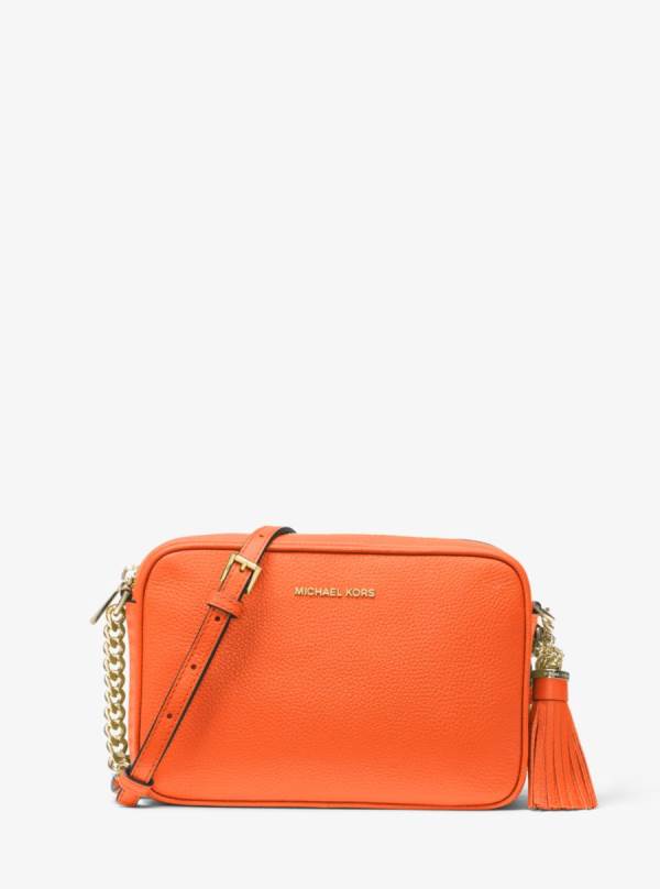 Damske Crossbody Kabelka Michael Kors Ginny Leather Oranžové - Kabelky Michael Kors Slevy | ISQYO-9647
